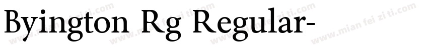 Byington Rg Regular字体转换